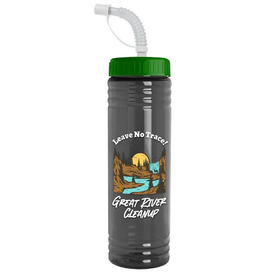 Garyline® Slim Fit RPET Bottle with Straw Lid, 24 oz. — view 59