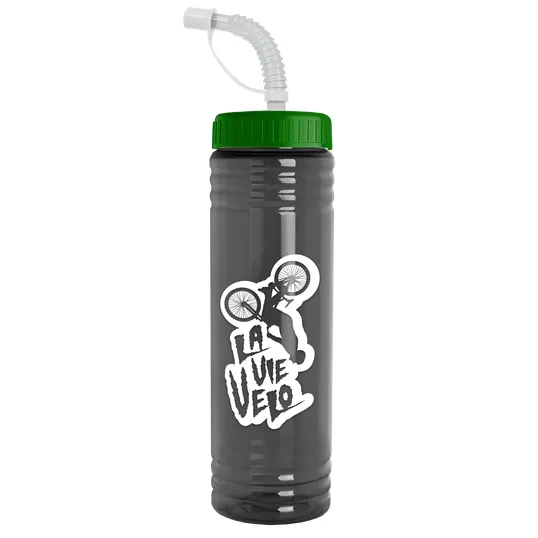 Garyline® Slim Fit RPET Bottle with Straw Lid, 24 oz. — view 62