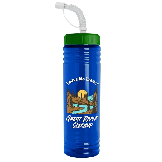 Garyline® Slim Fit RPET Bottle with Straw Lid, 24 oz. — view 73