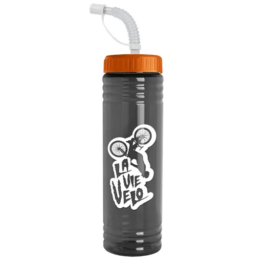 Garyline® Slim Fit RPET Bottle with Straw Lid, 24 oz. — view 63