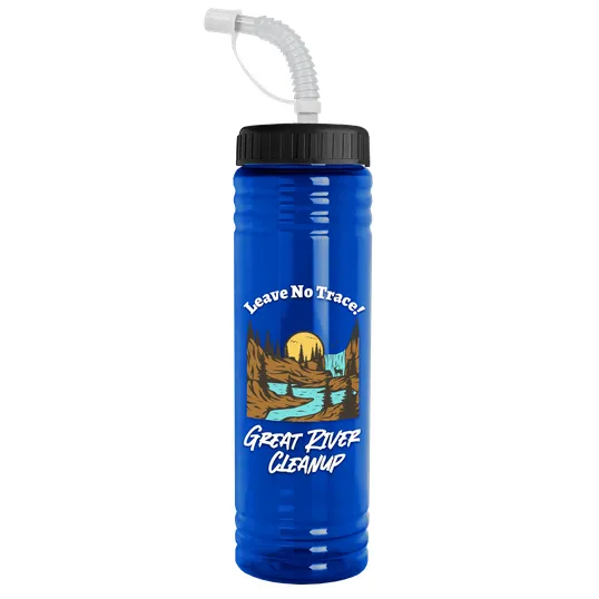 Garyline® Slim Fit RPET Bottle with Straw Lid, 24 oz. — view 71