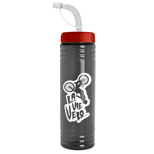 Garyline® Slim Fit RPET Bottle with Straw Lid, 24 oz. — view 65