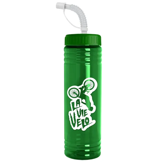 Garyline® Slim Fit RPET Bottle with Straw Lid, 24 oz. — view 82