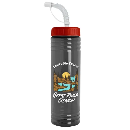 Garyline® Slim Fit RPET Bottle with Straw Lid, 24 oz. — view 66