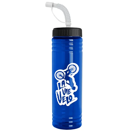 Garyline® Slim Fit RPET Bottle with Straw Lid, 24 oz. — view 70