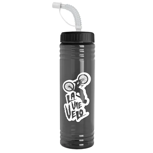 Garyline® Slim Fit RPET Bottle with Straw Lid, 24 oz. — view 60