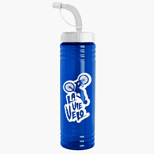 Garyline® Slim Fit RPET Bottle with Straw Lid - 24 oz. — view 54