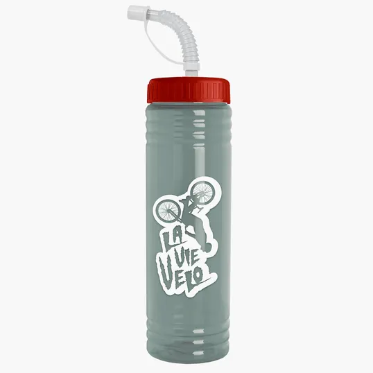 Garyline® Slim Fit RPET Bottle with Straw Lid - 24 oz. — view 16