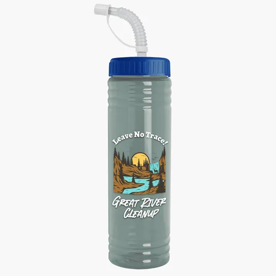 Garyline® Slim Fit RPET Bottle with Straw Lid - 24 oz. — view 19