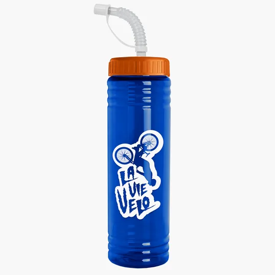 Garyline® Slim Fit RPET Bottle with Straw Lid - 24 oz. — view 69