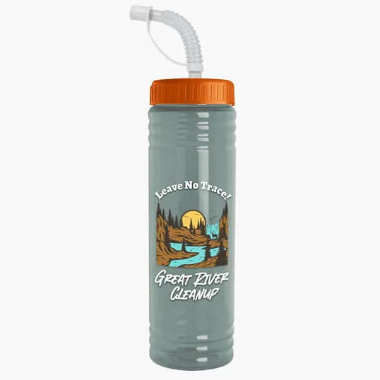 Garyline® Slim Fit RPET Bottle with Straw Lid - 24 oz. — view 15