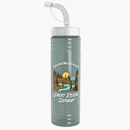 Garyline® Slim Fit RPET Bottle with Straw Lid - 24 oz. — view 24