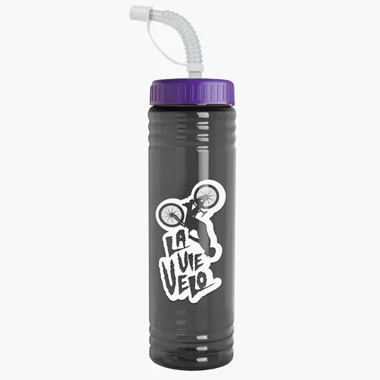 Garyline® Slim Fit RPET Bottle with Straw Lid - 24 oz. — view 43