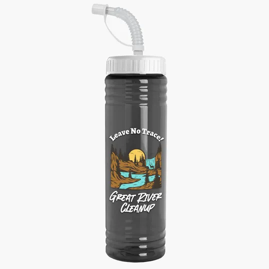 Garyline® Slim Fit RPET Bottle with Straw Lid - 24 oz. — view 53