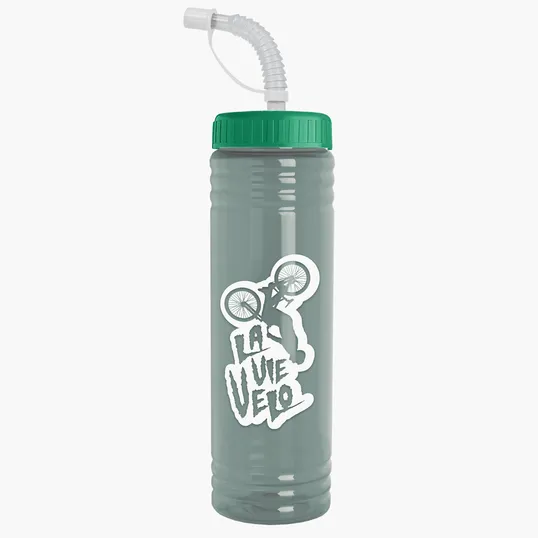 Garyline® Slim Fit RPET Bottle with Straw Lid - 24 oz. — view 20