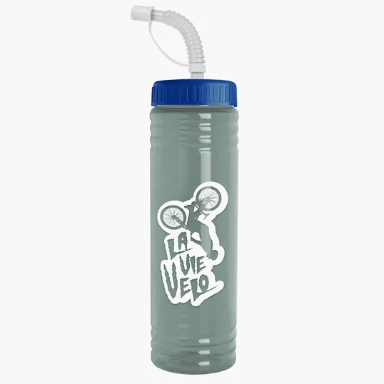 Garyline® Slim Fit RPET Bottle with Straw Lid - 24 oz. — view 18