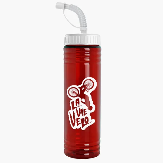 Garyline® Slim Fit RPET Bottle with Straw Lid - 24 oz. — view 57