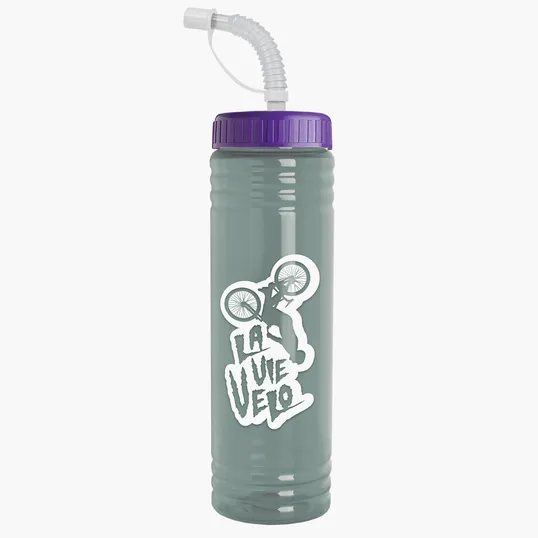 Garyline® Slim Fit RPET Bottle with Straw Lid - 24 oz. — view 21