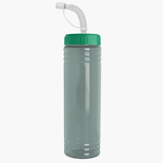 Garyline® Slim Fit RPET Bottle with Straw Lid - 24 oz. — view 2