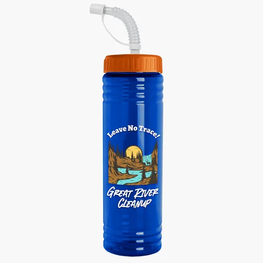 Garyline® Slim Fit RPET Bottle with Straw Lid - 24 oz. — view 74