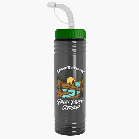 Garyline® Slim Fit RPET Bottle with Straw Lid - 24 oz. — view 59