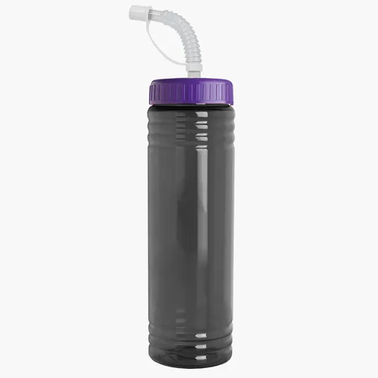 Garyline® Slim Fit RPET Bottle with Straw Lid - 24 oz. — view 4