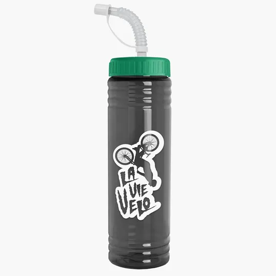 Garyline® Slim Fit RPET Bottle with Straw Lid - 24 oz. — view 35