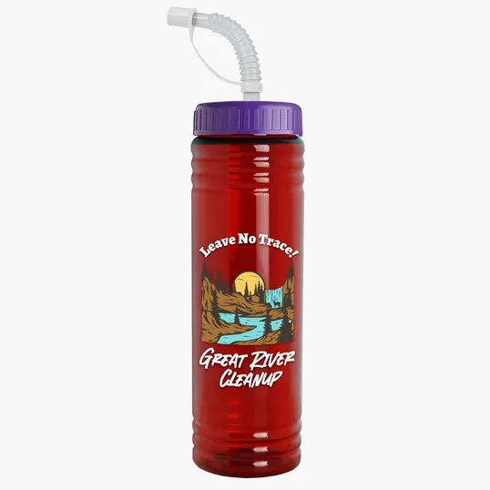 Garyline® Slim Fit RPET Bottle with Straw Lid - 24 oz. — view 50