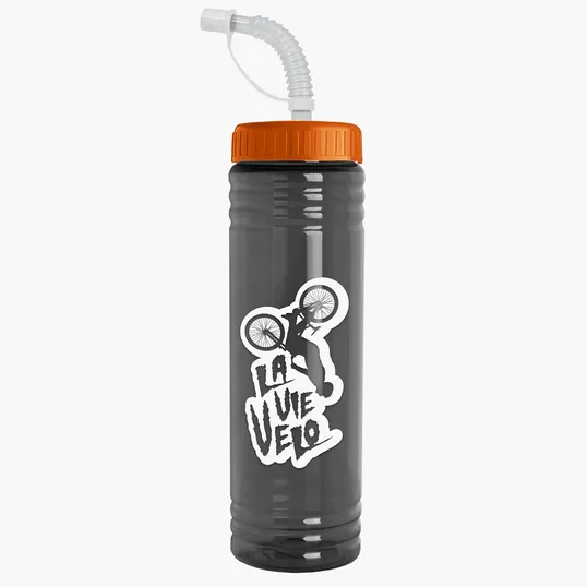 Garyline® Slim Fit RPET Bottle with Straw Lid - 24 oz. — view 63