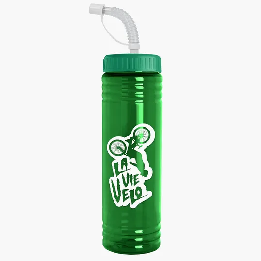 Garyline® Slim Fit RPET Bottle with Straw Lid - 24 oz. — view 39