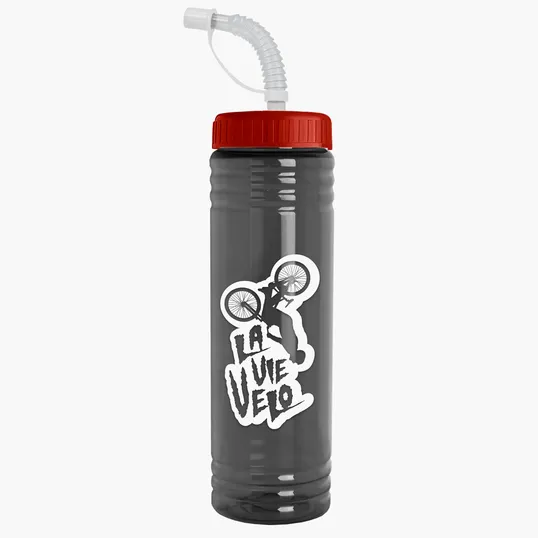 Garyline® Slim Fit RPET Bottle with Straw Lid - 24 oz. — view 65