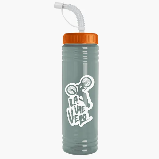 Garyline® Slim Fit RPET Bottle with Straw Lid - 24 oz. — view 14