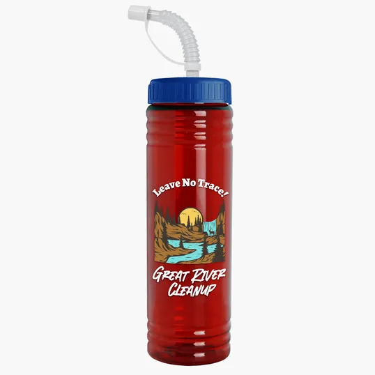 Garyline® Slim Fit RPET Bottle with Straw Lid - 24 oz. — view 34