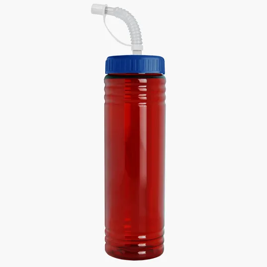 Garyline® Slim Fit RPET Bottle with Straw Lid - 24 oz. — view 3