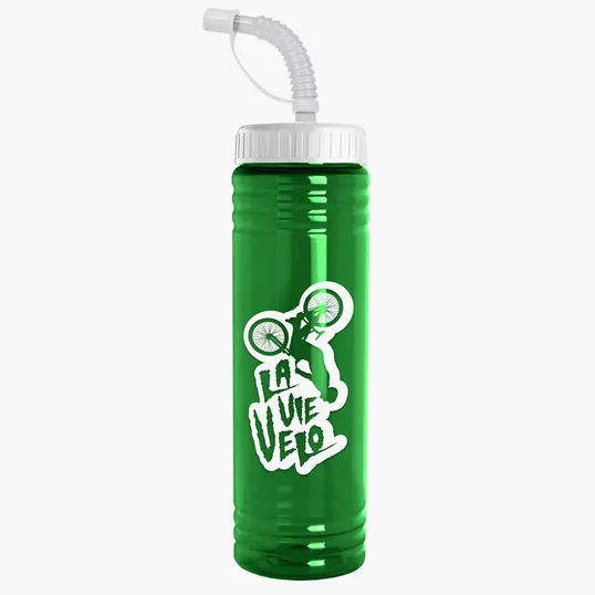 Garyline® Slim Fit RPET Bottle with Straw Lid - 24 oz. — view 55