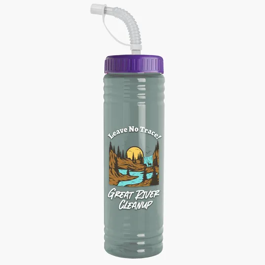 Garyline® Slim Fit RPET Bottle with Straw Lid - 24 oz. — view 22