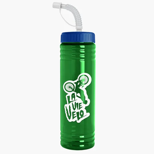Garyline® Slim Fit RPET Bottle with Straw Lid - 24 oz. — view 32