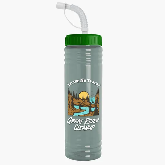 Garyline® Slim Fit RPET Bottle with Straw Lid - 24 oz. — view 13