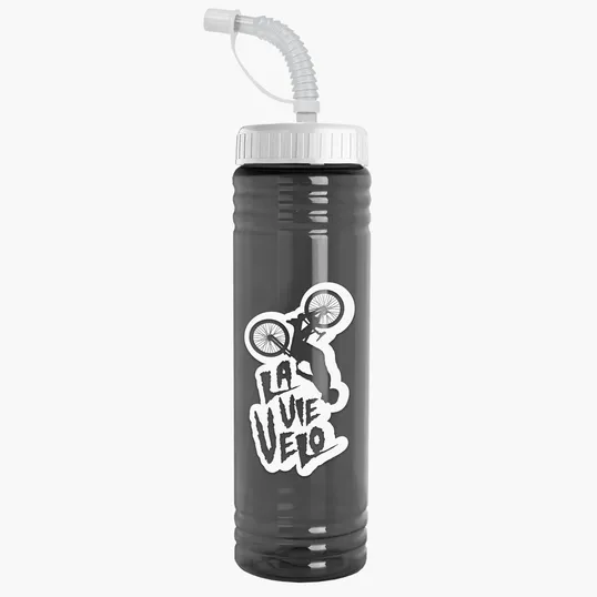 Garyline® Slim Fit RPET Bottle with Straw Lid - 24 oz. — view 52