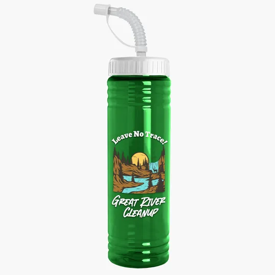 Garyline® Slim Fit RPET Bottle with Straw Lid - 24 oz. — view 56