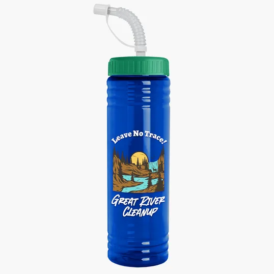 Garyline® Slim Fit RPET Bottle with Straw Lid - 24 oz. — view 38