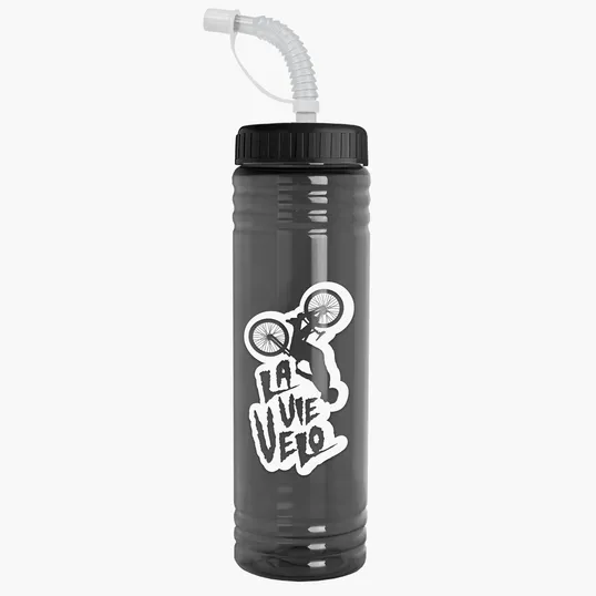 Garyline® Slim Fit RPET Bottle with Straw Lid - 24 oz. — view 60