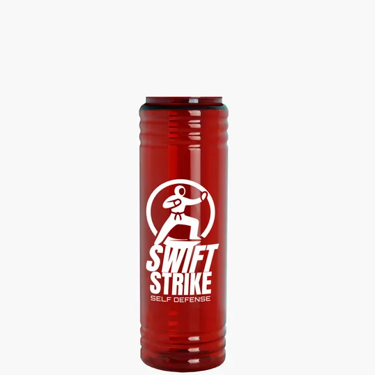 Garyline® Slim Fit RPET Bottle with Flip-Straw, Swivel-Handle Lid - 24 oz. — view 24