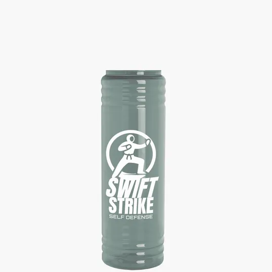 Garyline® Slim Fit RPET Bottle with Flip-Straw, Swivel-Handle Lid - 24 oz. — view 9