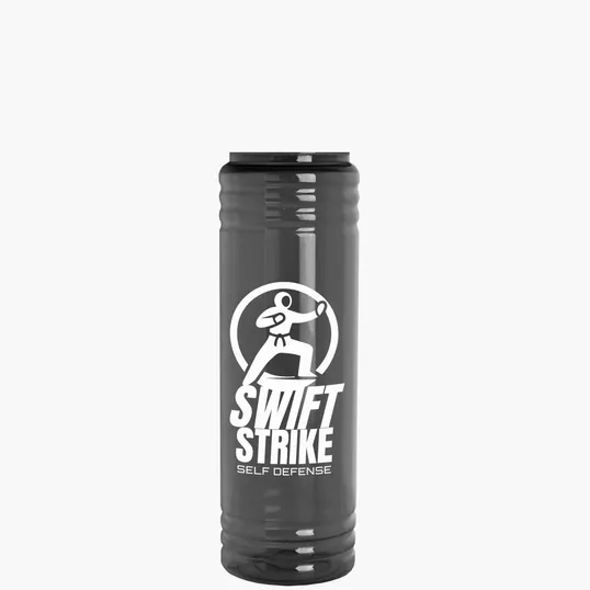 Garyline® Slim Fit RPET Bottle with Flip-Straw, Swivel-Handle Lid - 24 oz. — view 13