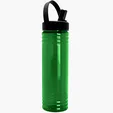 Garyline® Slim Fit RPET Bottle with Flip-Straw, Swivel-Handle Lid - 24 oz. — view 4