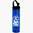 Garyline® Slim Fit RPET Bottle with Flip-Straw, Swivel-Handle Lid - 24 oz. — view 6