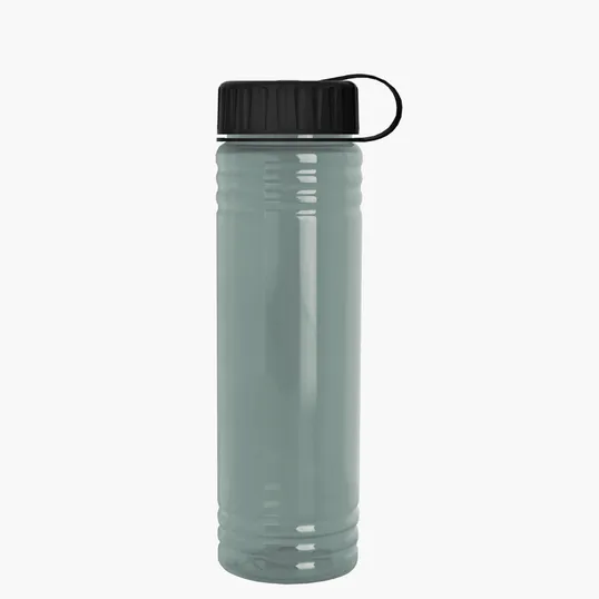 Garyline® Slim Fit RPET Bottle with Tethered Lid, 24 oz.