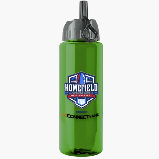 Garyline® Slim Fit RPET Bottle with Ring-Straw Lid, 32 oz. — view 12