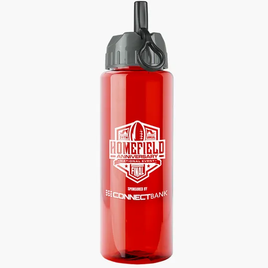 Garyline® Slim Fit RPET Bottle with Ring-Straw Lid, 32 oz. — view 7